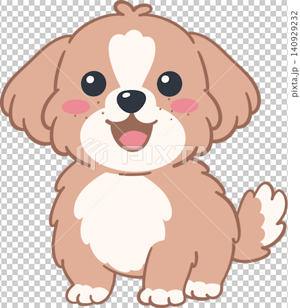 Dog Cute Flat Drawing Cartoon Illustration 140929232