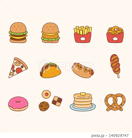 cute american fast food set 140929747