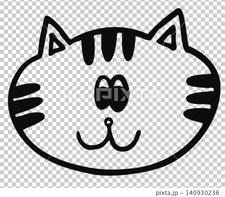Hand drawn cat face shape outline for kid colouring book, decoration, kitten cartoon, characters, comic, mascot, stickers, tattoo, pet shop, animal, home decor, house, yard, playtime, brooch, icon Hand drawn cat face shape outline for kid colouring book, decoration, kitten cartoon, characters, comic, mascot, stickers, tattoo, pet shop, animal, home decor, house, yard, playtime, brooch, icon 140930236