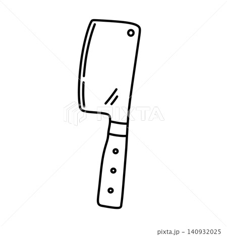 Meat cleaver isolated on a white background Meat cleaver isolated on a white background 140932025