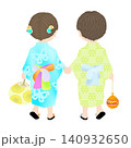 夏祭り_男の子と女の子 140932650