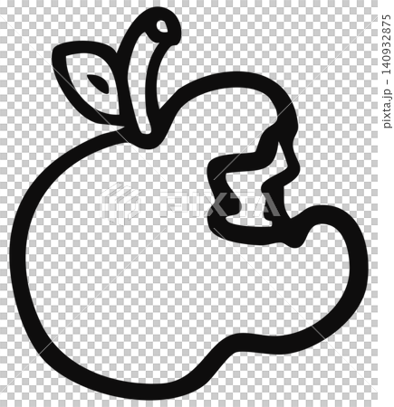 Hand drawn bite apple outline for kid colouring book, art, painting, healthy snack, fruit, food, people, diet, exercise, sport, lifestyle, grocery shopping, supermarket, breakfast, light lunch, vegan Hand drawn bite apple outline for kid colouring book, art, painting, healthy snack, fruit, food, people, diet, exercise, sport, lifestyle, grocery shopping, supermarket, breakfast, light lunch, vegan 140932875