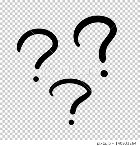 疑問や質問を表す手描きのクエスチョンマーク	 140933264