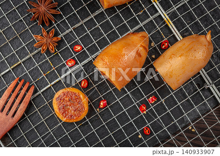 spicy Braised Baby Squid with Chili and Seasonings spicy Braised Baby Squid with Chili and Seasonings 140933907