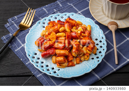 spicy Crispy Peanuts with Chili Seasoning, Chinese Snack Mix spicy Crispy Peanuts with Chili Seasoning, Chinese Snack Mix 140933980