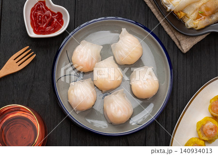 cantonese Har Gow Shrimp Dumplings, Traditional Dim Sum 140934013