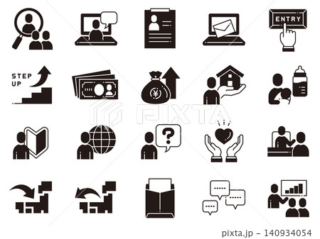 リクルート・就職・転職アイコン05　Recruit Icon 140934054