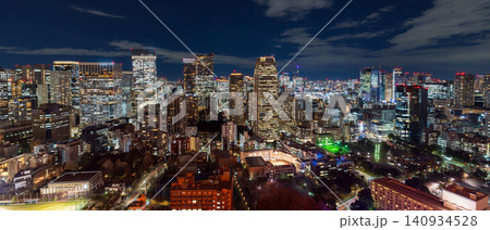 東京・虎ノ門の都市風景の大パノラマ写真 東京・虎ノ門の都市風景の大パノラマ写真 140934528