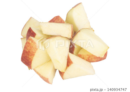 apple red piece pile isolated on white background apple red piece pile isolated on white background 140934747