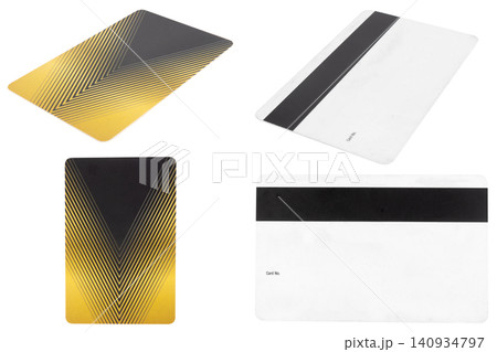 card isolated on white background pasteboard modern plastic 140934797