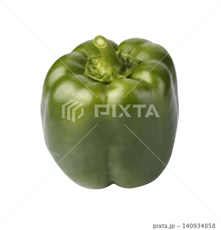 Green bell pepper isolated on a white background 140934858
