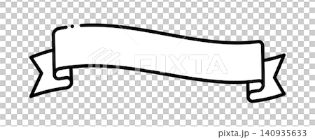 Simple ribbon frame (horizontal, wave) Simple ribbon frame (horizontal, wave) 140935633