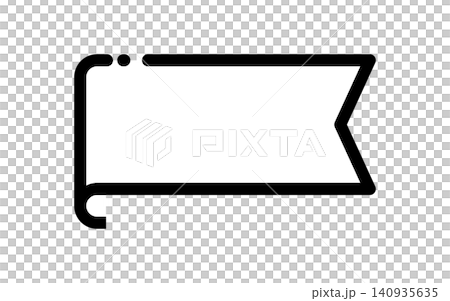 Simple ribbon frame (horizontal, rounded corners) Simple ribbon frame (horizontal, rounded corners) 140935635
