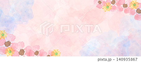 水彩で描いた紫陽花の背景イラスト 水彩で描いた紫陽花の背景イラスト 140935867