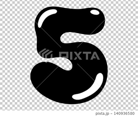 バブル感のある数字5のベクター素材 バブル感のある数字5のベクター素材 140936580