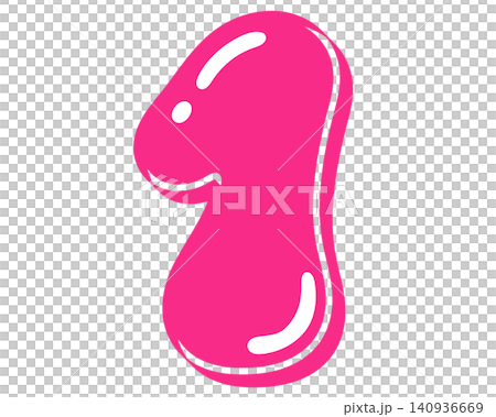 A vector graphic of the number 1 with a pink bubble-like effect. A vector graphic of the number 1 with a pink bubble-like effect. 140936669