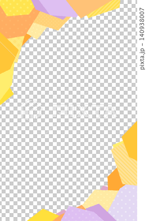 Pop Halloween-colored bumpy square transparent frame 1_vertical 140938007