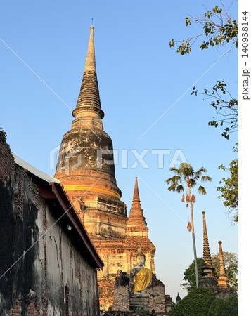 Middle Distance Scenery Of Monumental Brick Pagoda Ruin Middle Distance Scenery Of Monumental Brick Pagoda Ruin 140938144