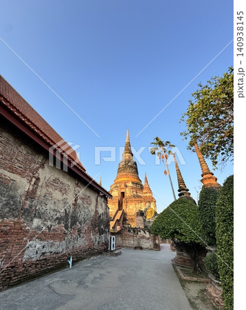 Wide Vertical Landscape Of Historic Wat Yai Chai Mongkhon Wide Vertical Landscape Of Historic Wat Yai Chai Mongkhon 140938145