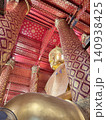 Side Perspective View Of Monumental Golden Buddha Statue Hall 140938425