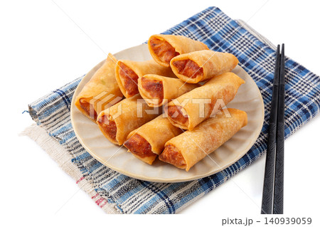 crispy Crunchy Deep Fried Spring Rolls, Authentic Asian Pastry Snack for Festivals crispy Crunchy Deep Fried Spring Rolls, Authentic Asian Pastry Snack for Festivals 140939059