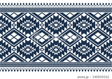 American Navajo pattern design. Ethnic ornament on the carpet. Aztec style. Tribal. motif. Boho, ornament, clothing, textile, wrapping, background, wallpaper, carpet, embroidery, print 140939102