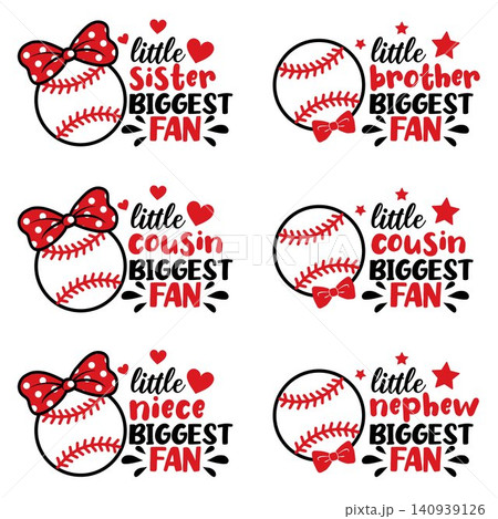 Baseball Biggest Fan SVG Bundle. Little Sister, Brother, Cousin Designs. Baseball Biggest Fan SVG Bundle. Little Sister, Brother, Cousin Designs. 140939126