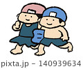 プール・水泳の授業で水着の子どものイラスト 140939634