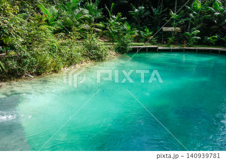 natural pool of fresh spring water into Amazon rainforest. Presidente Figueiredo, Amazonas, Brazil natural pool of fresh spring water into Amazon rainforest. Presidente Figueiredo, Amazonas, Brazil 140939781