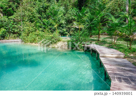 beautiful crystal clear natural pool in Presidente Figueiredo, Amazonas, Brazil beautiful crystal clear natural pool in Presidente Figueiredo, Amazonas, Brazil 140939801