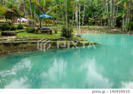 beautiful turquoise natural pool in Presidente Figueiredo, Amazonas, Brazil beautiful turquoise natural pool in Presidente Figueiredo, Amazonas, Brazil 140939910