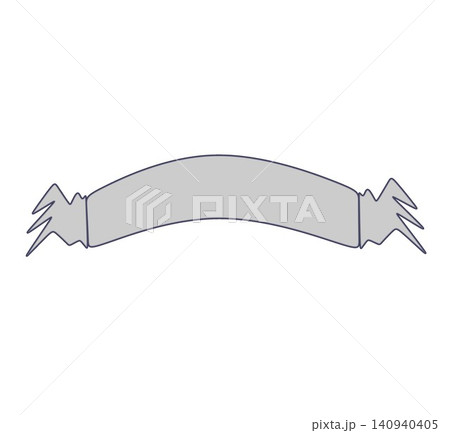Blank Arched Ribbon Banner Label Isolated on White Background Blank Arched Ribbon Banner Label Isolated on White Background 140940405