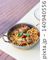 Close-up of classic Italian spaghetti and meatballs with rich tomato sauce 140940556
