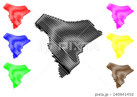 Allendale County, State of South Carolina (U.S. county, United States of America, USA, U.S., US) map vector illustration, scribble sketch Allendale map 140941458