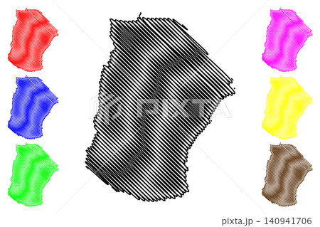 Cannon County, State of Tennessee (U.S. county, United States of America, USA, U.S., US) map vector illustration, scribble sketch Cannon map 140941706