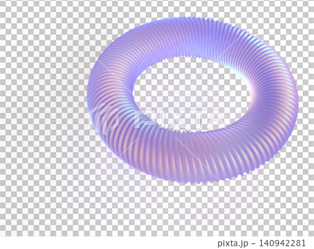 近未来テクノロジーを象徴する発光サークルの3DCGイラスト 140942281