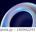 近未来テクノロジーを象徴する発光サークルの3DCGイラスト 140942291