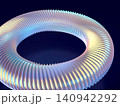 近未来テクノロジーを象徴する発光サークルの3DCGイラスト 140942292