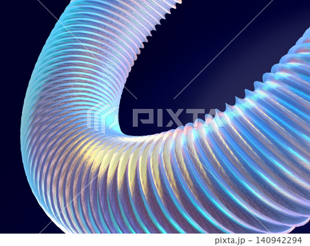 近未来テクノロジーを象徴する発光サークルの3DCGイラスト 140942294