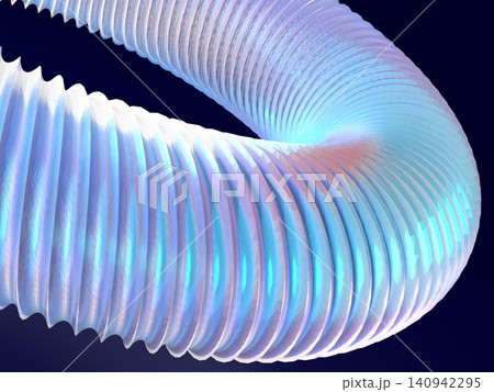 近未来テクノロジーを象徴する発光サークルの3DCGイラスト 140942295