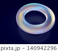 近未来テクノロジーを象徴する発光サークルの3DCGイラスト 140942296