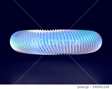近未来テクノロジーを象徴する発光サークルの3DCGイラスト 近未来テクノロジーを象徴する発光サークルの3DCGイラスト 140942298