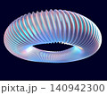 近未来テクノロジーを象徴する発光サークルの3DCGイラスト 140942300