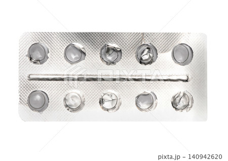 Empty blister pack of pills Empty blister pack of pills 140942620