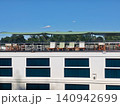 Modern river cruise ship with an open sun deck 140942699