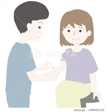 病院で高齢女性の腕に注射や採血を行う医療従事者のイラスト 病院で高齢女性の腕に注射や採血を行う医療従事者のイラスト 140943110