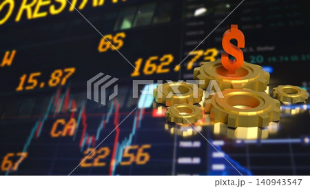 Financial Market Growth And Investment Strategy Concept 3d render. Financial Market Growth And Investment Strategy Concept 3d render. 140943547