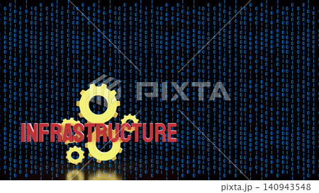 Digital Infrastructure And Technology Systems Concept 3d render. 140943548