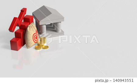 Central Bank Interest Rate Growth And Investment Strategy 3d render. Central Bank Interest Rate Growth And Investment Strategy 3d render. 140943551