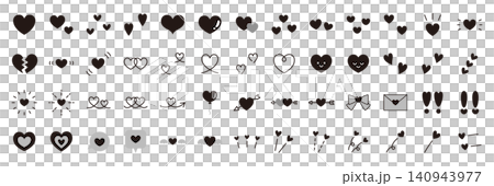 Vector illustration set of heart icons. Valentine's Day Vector illustration set of heart icons. Valentine's Day 140943977